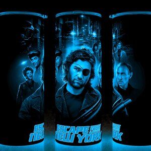 Glow in the Dark Escape from New York 80s Kurt Russell Movie Cup Mug Tumbler